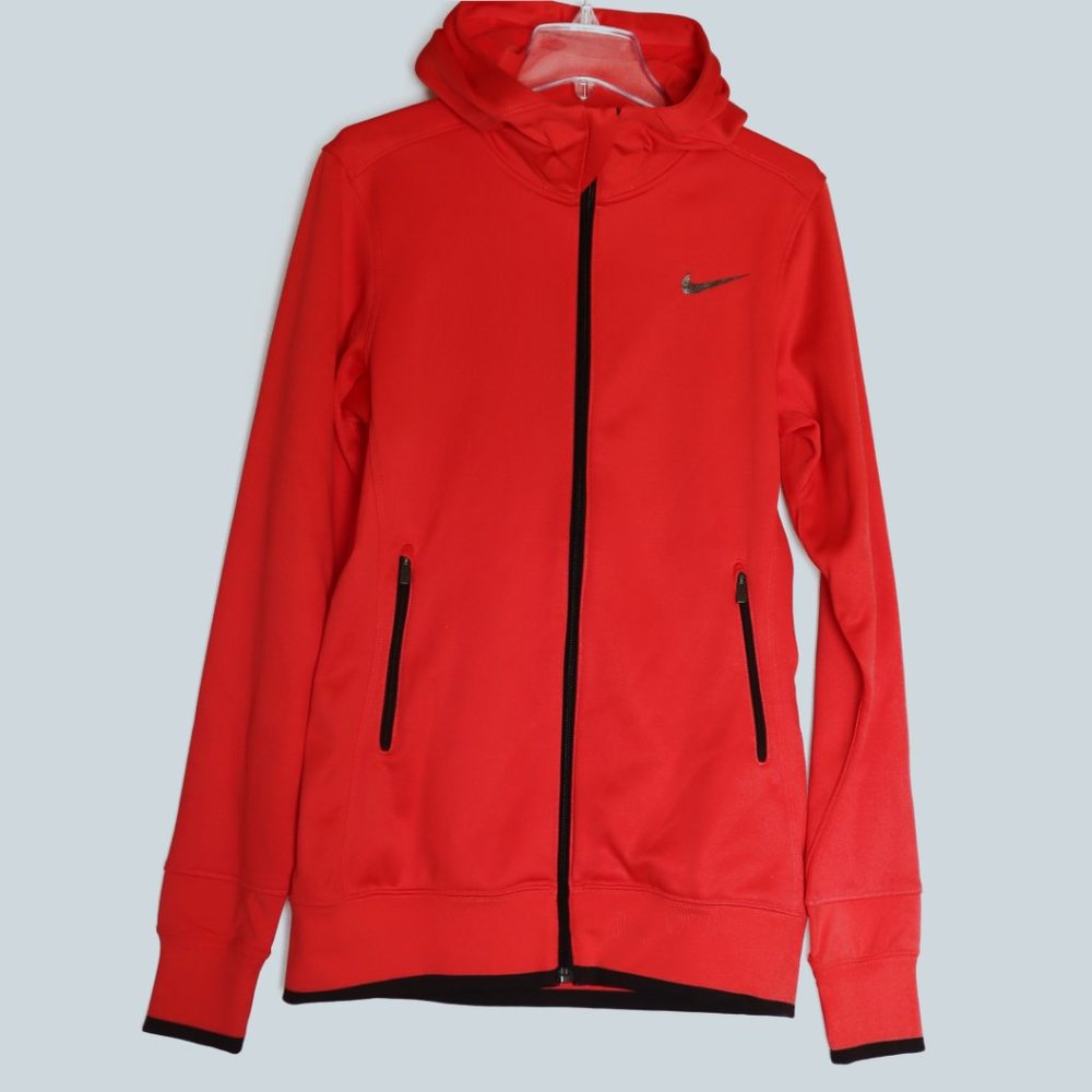 Nike Golf Therma-Fit  Zip-up Coral Hoodie with Black Trim Fit Training Hoodie
